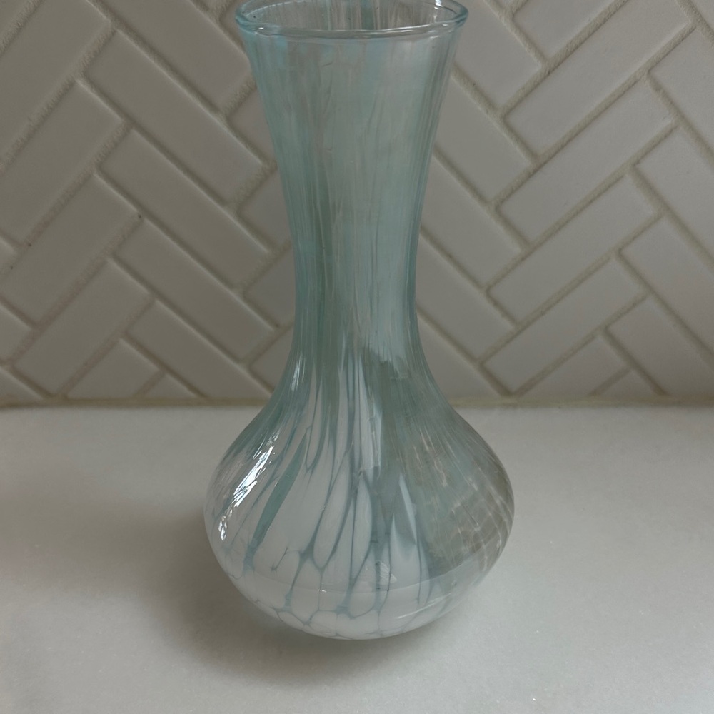 Vietri- Glass Decorative Vase in Light Aqua by